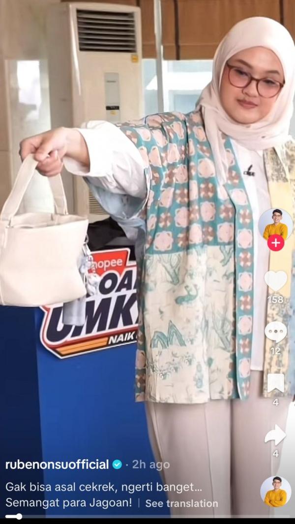 Ruben onsu bagikan keseruan momen Grand Final Shopee Jagoan UMKM Naik Kelas. (Foto: dok Istimewa)