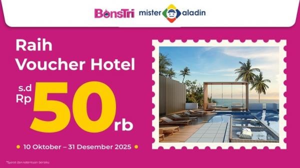 Liburan Hemat! Raih Voucher Hotel Mister Aladin s.d Rp50.000 dengan Tri