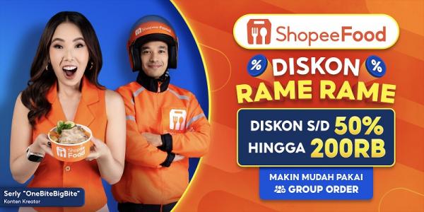 ShopeeFood & Serly One Bite Beri Diskon Rame Rame 50%!