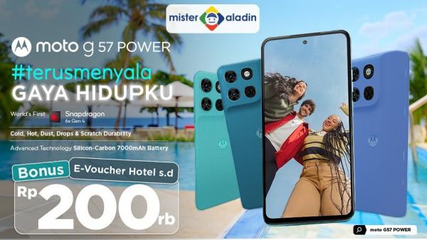 Moto G57 POWER: HP Liburan Terbaik, Baterai Jumbo & Tangguh!