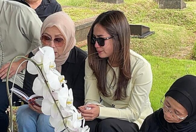 Tangis Haru Tamara Tyasmara Rayakan Ultah Dante di Makam