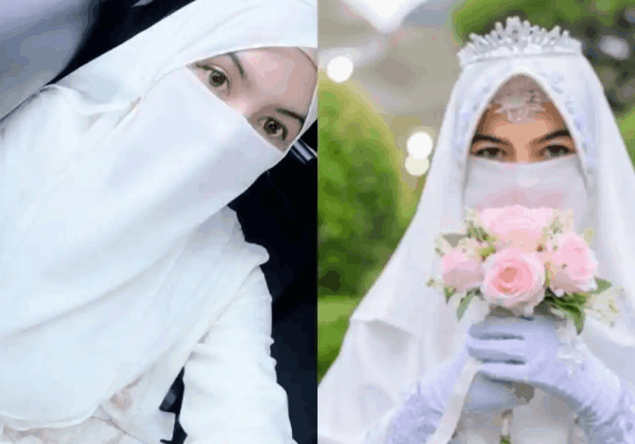 Mawa Kenakan Baju Akad