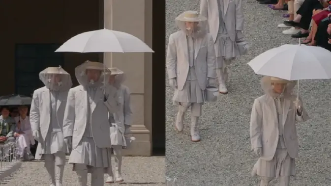 panas eropa - ilustrasi berita Cara Thom Browne dan Armani Hadapi Panas Eropa di Milan Men's Fashion Week 2027