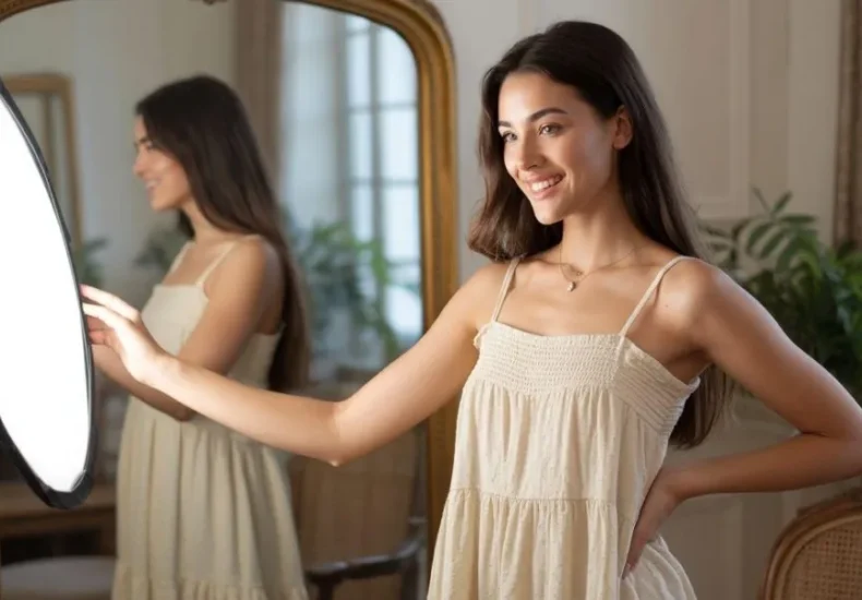 foto cermin aesthetic - ilustrasi berita Cara Foto Cermin Aesthetic yang Bagus: Tips Pencahayaan, Pose, dan Edit