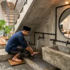 wudhu bawah tangga - ilustrasi berita 10 Model Wudhu Bawah Tangga untuk Rumah Minimalis, Hemat Ruang dan Estetik